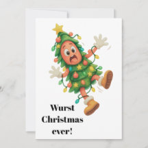 Noël saucisson le pire ! Salami personnalisé drôle