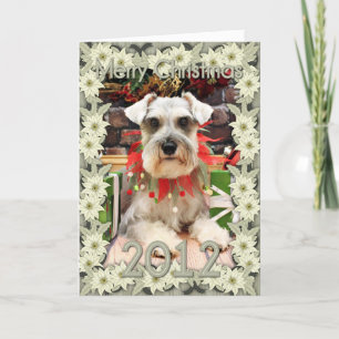 Cartes Pour Fêtes Annuelles Noël - Schnauzer - Abby