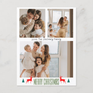 Cartes Pour Fêtes Annuelles Noël Script Famille Trois Photo