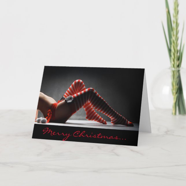 Cartes Pour Fêtes Annuelles Noël sensuel (Devant)