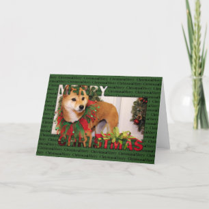 Cartes Pour Fêtes Annuelles Noël - Shiba Inu Photocard