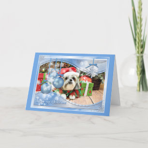 Cartes Pour Fêtes Annuelles Noël - Shih Tzu - Gizmo