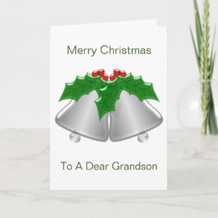 Cartes Pour Fêtes Annuelles Noël Silver Bells Grandson