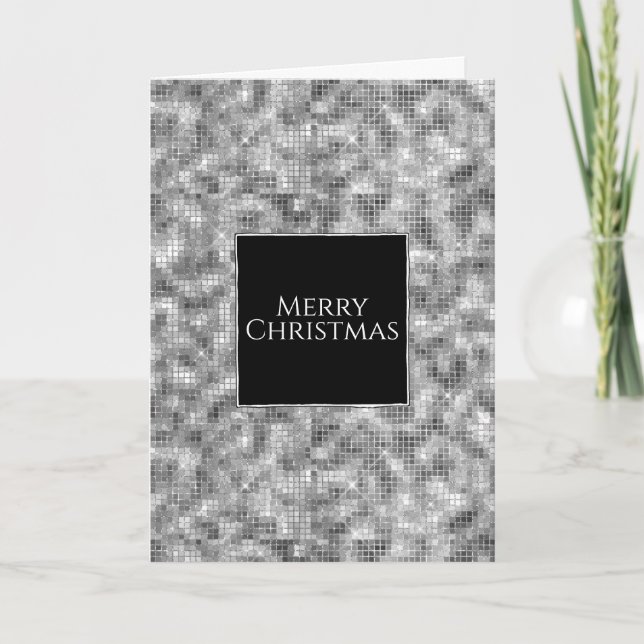 Cartes Pour Fêtes Annuelles Noël Silver Sparkle (Devant)