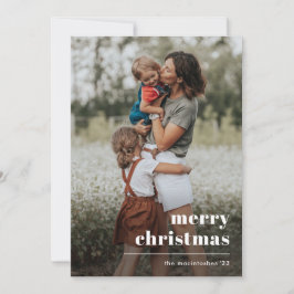 Cartes Pour Fêtes Annuelles Noël simple photo typographique