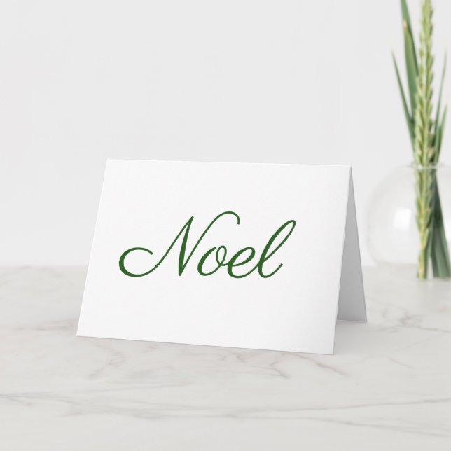 Cartes Pour Fêtes Annuelles "Noel" Simple Un Mot Souhaits de Noël (Devant)