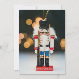 Cartes Pour Fêtes Annuelles Noël SlipperyJoe nutcracker figurine ornement