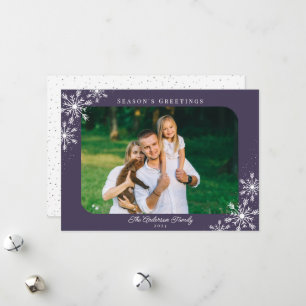 Cartes Pour Fêtes Annuelles Noël Snowflakes Bonnes Fêtes Photo