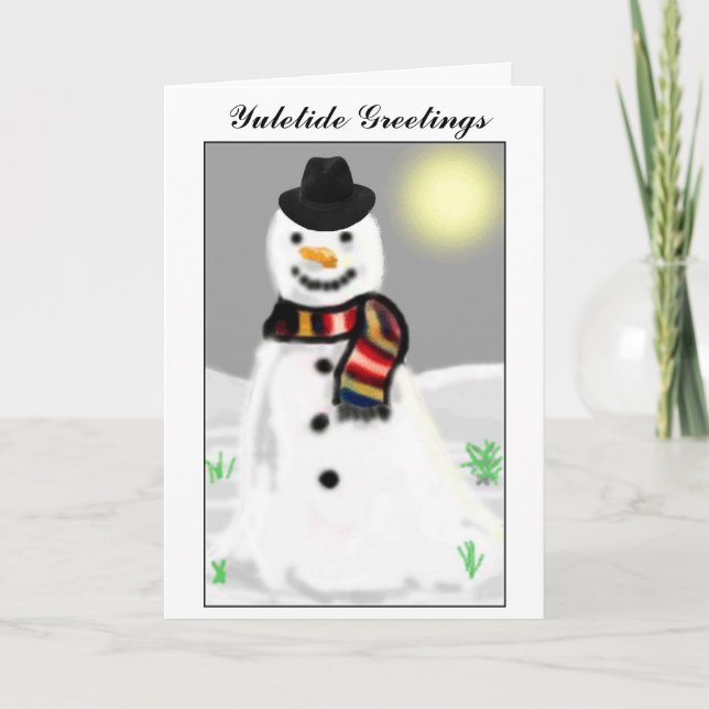 Cartes Pour Fêtes Annuelles Noël (Snowman) (Devant)