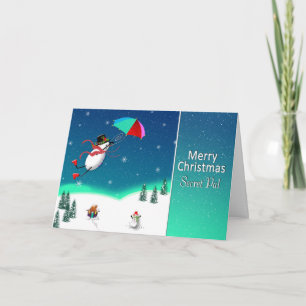 Cartes Pour Fêtes Annuelles Noël - Snowman en vol - SECRET PAL