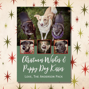Cartes Pour Fêtes Annuelles Noël Souhaite Multi Photo Chien Collage Noël