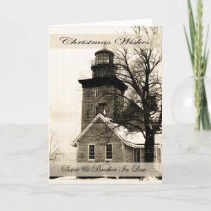 Cartes Pour Fêtes Annuelles Noël Souhaite Soeur & Frère En Droit