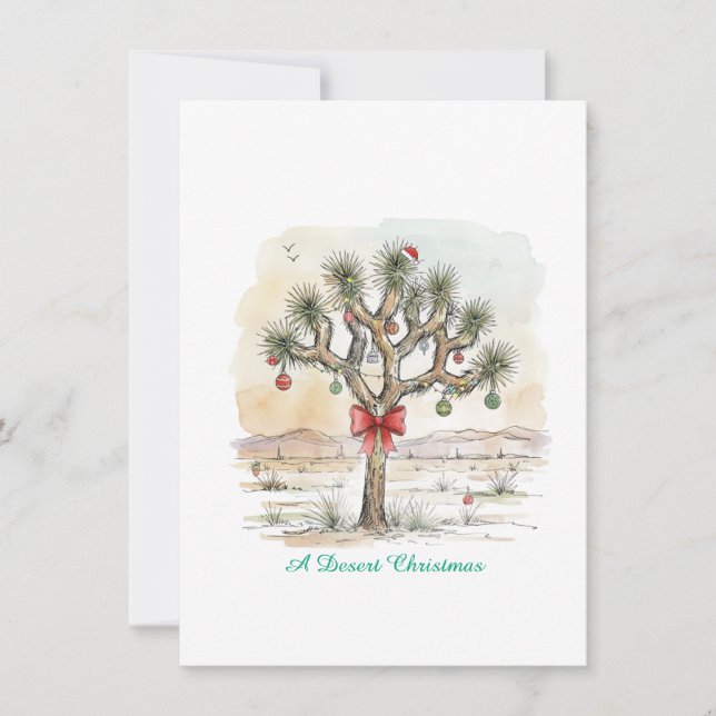 Cartes Pour Fêtes Annuelles Noël sous l'Arbre de Josué (Devant)