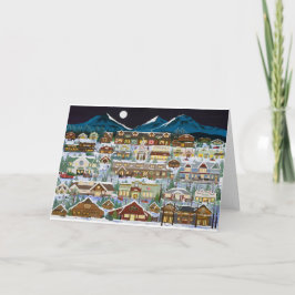 Cartes Pour Fêtes Annuelles Noël sous les montagnes de cascade