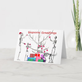 Cartes Pour Fêtes Annuelles Noël squelettique
