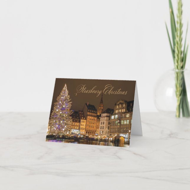 Cartes Pour Fêtes Annuelles Noël Strasbourg (Devant)