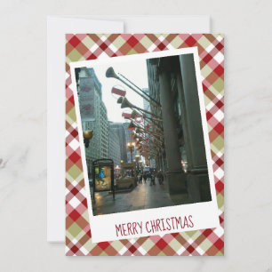 Cartes Pour Fêtes Annuelles Noël Sur State St, Chicago Flat Holiday Card