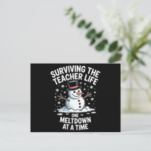 Cartes Pour Fêtes Annuelles Noël Survivre à la vie d'enseignant Effondrement X