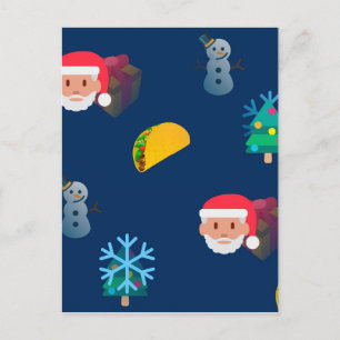 Cartes Pour Fêtes Annuelles noël taco emoji