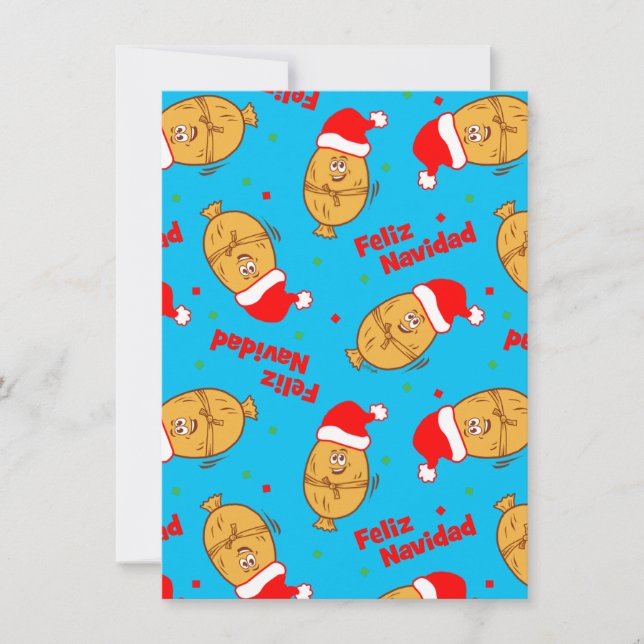 Cartes Pour Fêtes Annuelles Noël Tamales Motif (Devant)