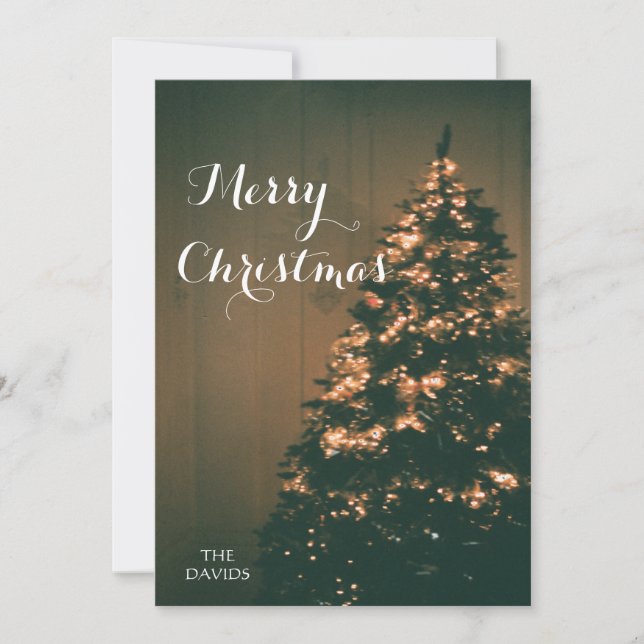 Cartes Pour Fêtes Annuelles Noël tendance moderne, Dusky foncé photo (Devant)