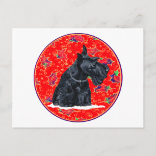Cartes Pour Fêtes Annuelles Noël Terrier Écossais