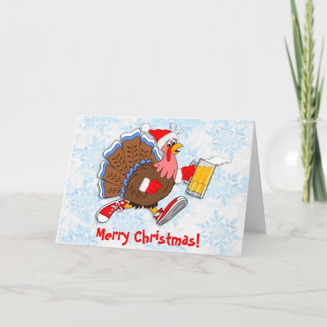 Cartes Pour Fêtes Annuelles Noël Tipsy Turquie (bière) (Devant)