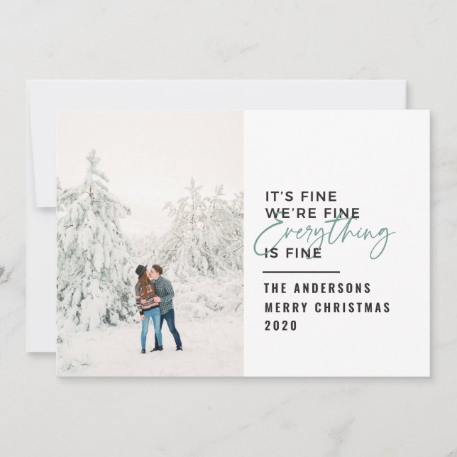 Cartes Pour Fêtes Annuelles noël tout est bon typographie photo (Devant)