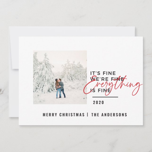 Cartes Pour Fêtes Annuelles noël tout est bon typographie photo (Devant)