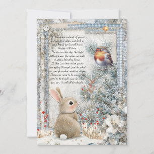 Cartes Pour Fêtes Annuelles Noël "Tout ira bien" Citation Vacances C