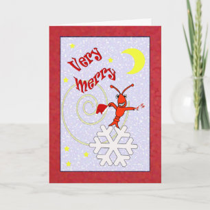 Cartes Pour Fêtes Annuelles Noël très Joyeux d'écrevisses/homard