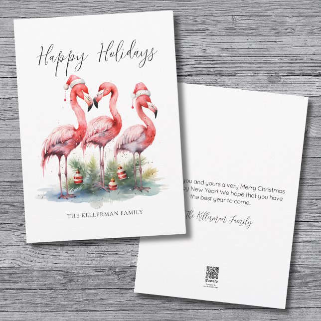 Cartes Pour Fêtes Annuelles Noël tropical heureux (Tropical Christmas Happy Holiday Card)