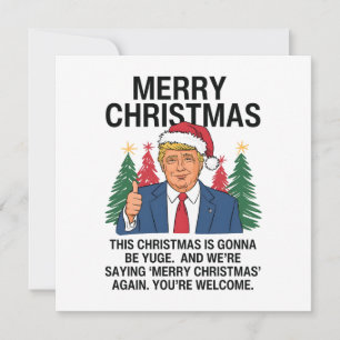 Cartes Pour Fêtes Annuelles Noël Trump Ce Noël Va Être Yuge