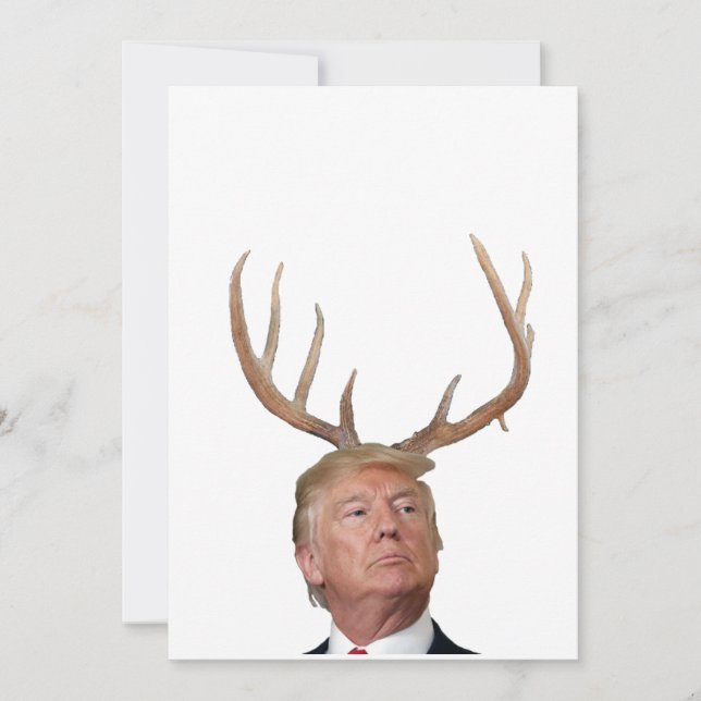 Cartes Pour Fêtes Annuelles Noël Trump : Monsieur le Président, cerf (Devant)