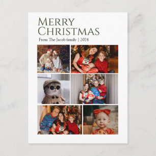 Cartes Pour Fêtes Annuelles Noël Typographie moderne Photo Collage
