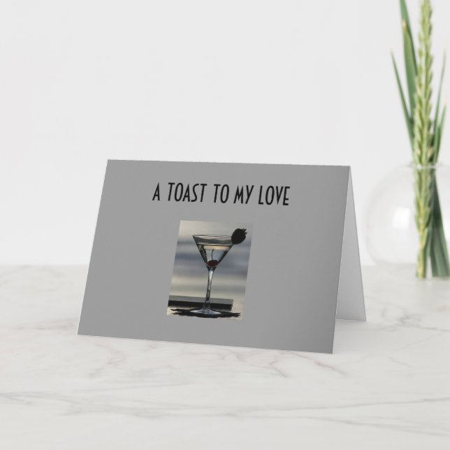 CARTES POUR FÊTES ANNUELLES NOËL - UN TOAST À MON AMOUR (Devant)