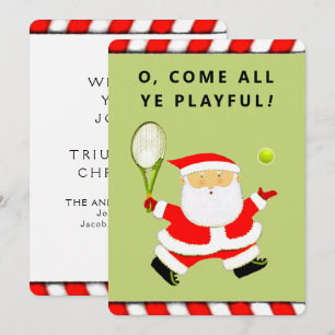 Cartes Pour Fêtes Annuelles Noël unique de tennis