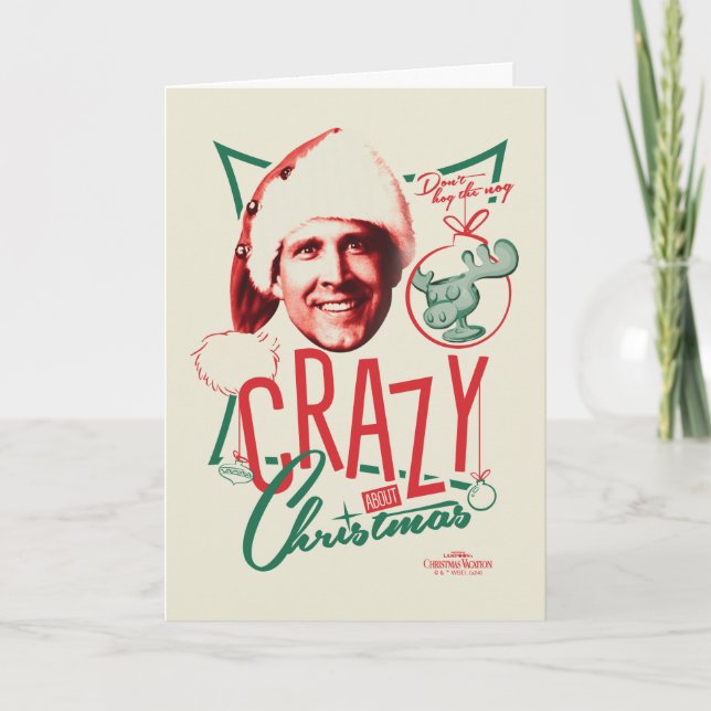 Cartes Pour Fêtes Annuelles Noël Vacances Fou À propos de Noël (Devant)