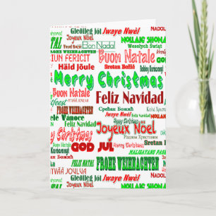 Cartes Pour Fêtes Annuelles Noël vert rouge d'amusement Joyeux dans beaucoup