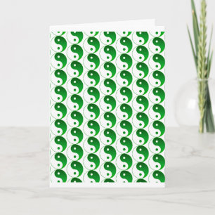 Cartes Pour Fêtes Annuelles Noël Vert Yin & Yang Motif