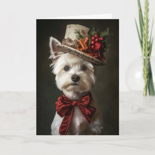 Cartes Pour Fêtes Annuelles Noël victorien Westie