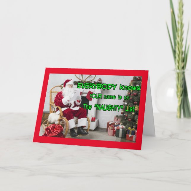 Cartes Pour Fêtes Annuelles Noël vilain (Devant)