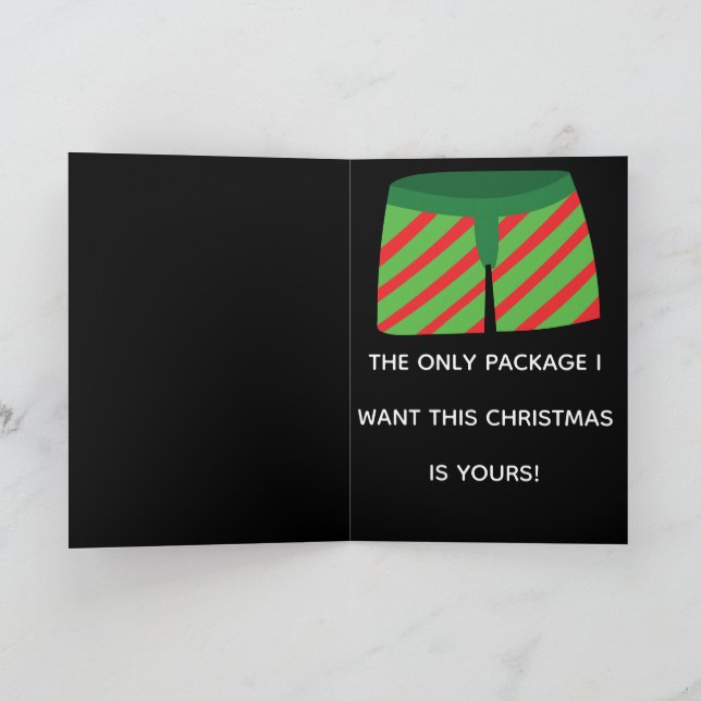Cartes Pour Fêtes Annuelles Noël vilain, Noël gay drôle (Intérieur)