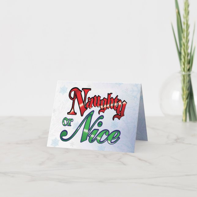 Cartes Pour Fêtes Annuelles Noël vilain ou Nice (Devant)