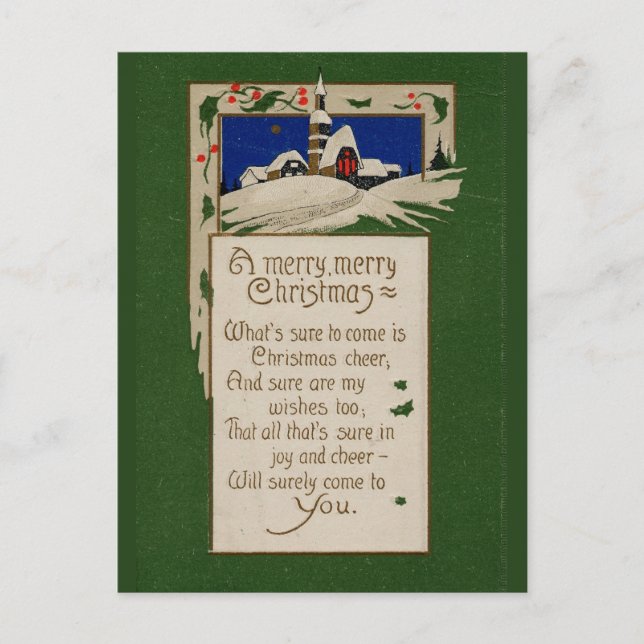 Cartes Pour Fêtes Annuelles Noël vintage (Devant)