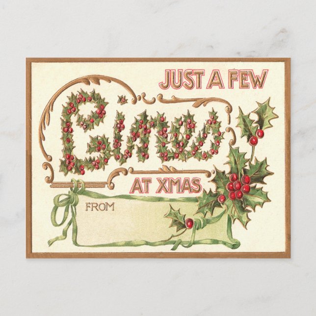 Cartes Pour Fêtes Annuelles Noël vintage (Devant)