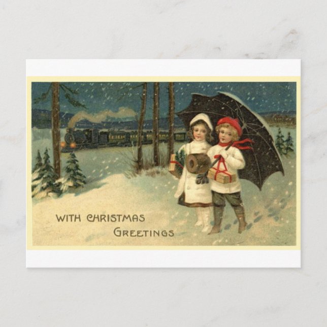 Cartes Pour Fêtes Annuelles Noël vintage (Devant)