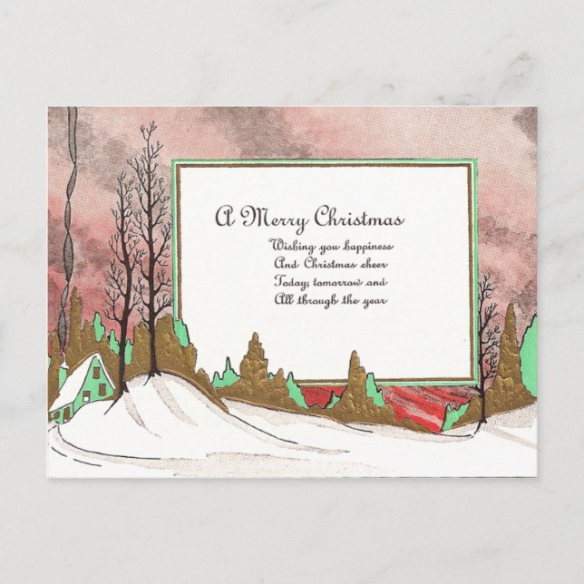 Cartes Pour Fêtes Annuelles Noël vintage (Devant)