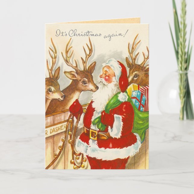 Cartes Pour Fêtes Annuelles Noël vintage (Devant)