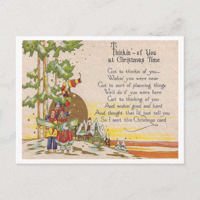 Cartes Pour Fêtes Annuelles Noël vintage (Devant)